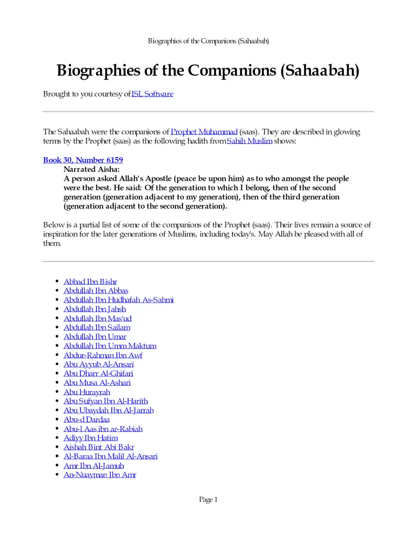 Companions of the Prophet