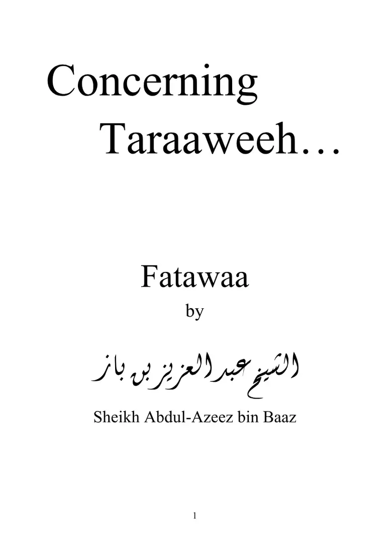 Taraaweeh