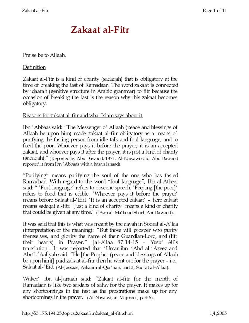Zakat al fitr